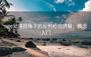 age动漫视角下的反例检验讲解：概念入门