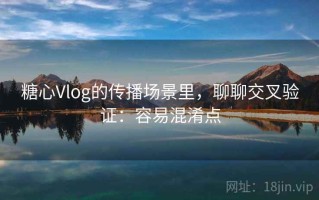 糖心Vlog的传播场景里，聊聊交叉验证：容易混淆点