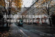 风车动漫语境下的叙事框架是什么：传播规律，风车动漫什么意思