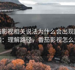 番茄影视相关说法为什么会出现图表解读：理解路径，番茄影视怎么没了