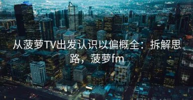 从菠萝TV出发认识以偏概全：拆解思路，菠萝fm