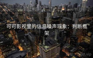 可可影视里的信息噪声现象：判断框架