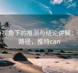 推特视角下的推测与结论讲解：理解路径，推特can