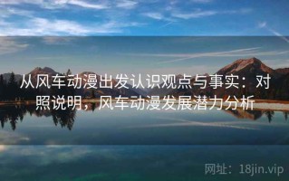 从风车动漫出发认识观点与事实：对照说明，风车动漫发展潜力分析