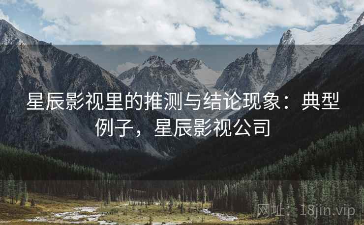 星辰影视里的推测与结论现象：典型例子，星辰影视公司