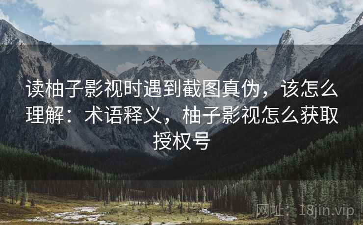 读柚子影视时遇到截图真伪，该怎么理解：术语释义，柚子影视怎么获取授权号