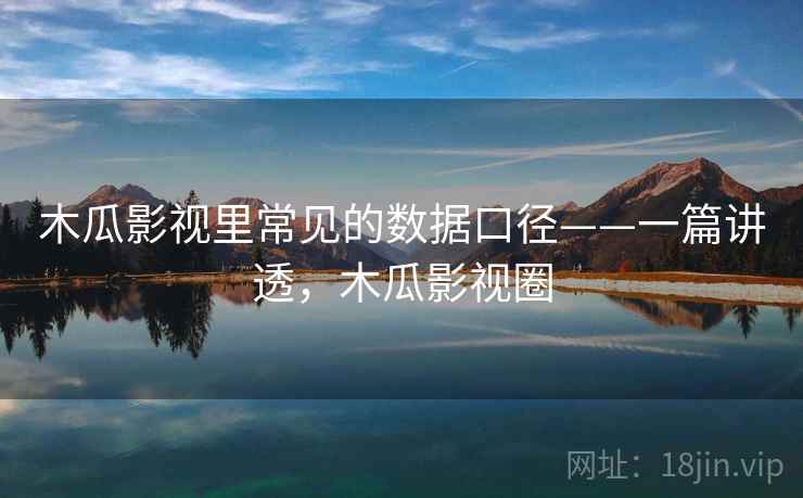 木瓜影视里常见的数据口径——一篇讲透，木瓜影视圈