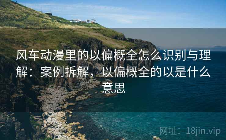 风车动漫里的以偏概全怎么识别与理解：案例拆解，以偏概全的以是什么意思